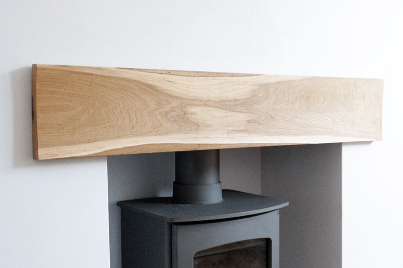 minimalist fireplace mantle