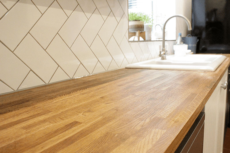 hardwood kitchen counter